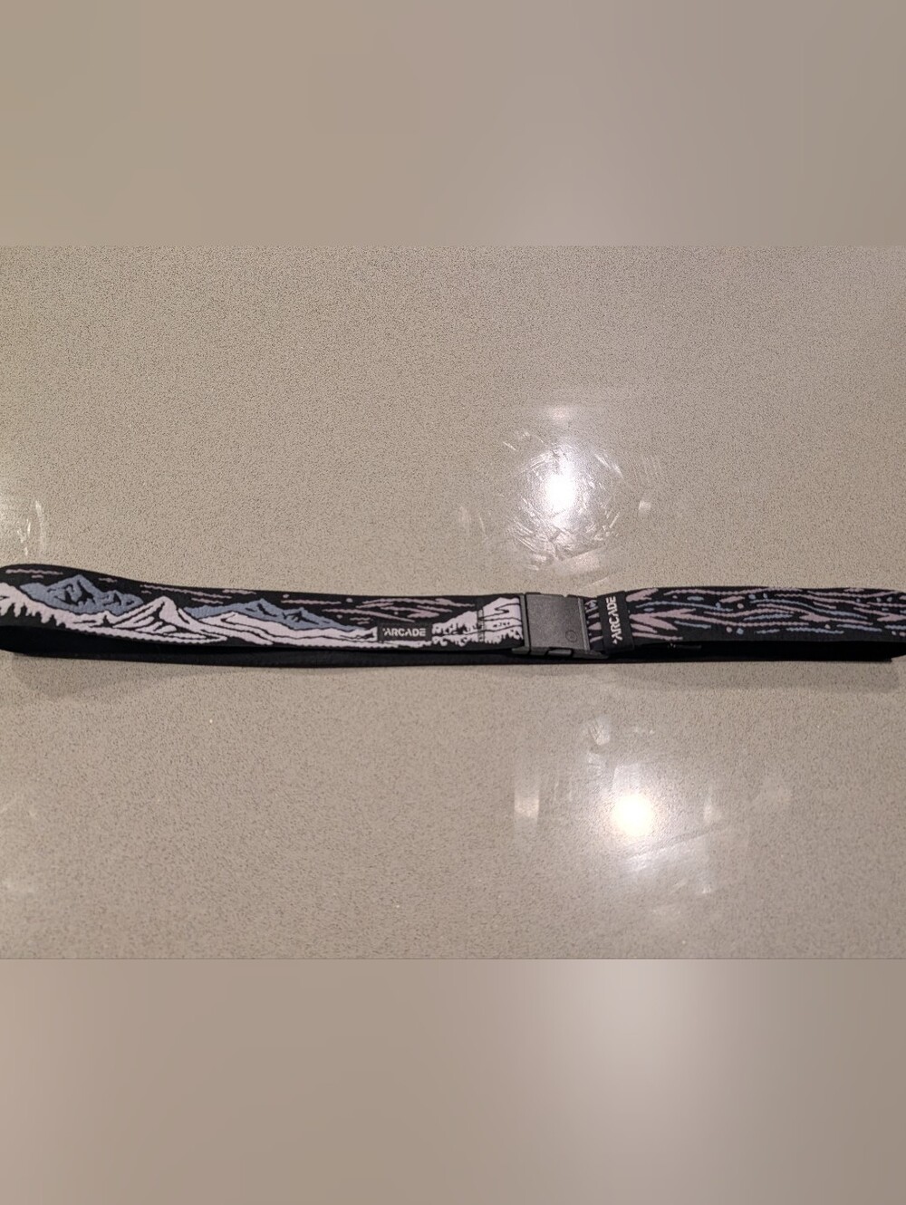 Arcade Black & Gray Patterned Web Belt